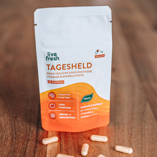 Tagesheld - Daily Vitamine - 18 essentielle Vitamine & Nährstoffe - LiveFresh