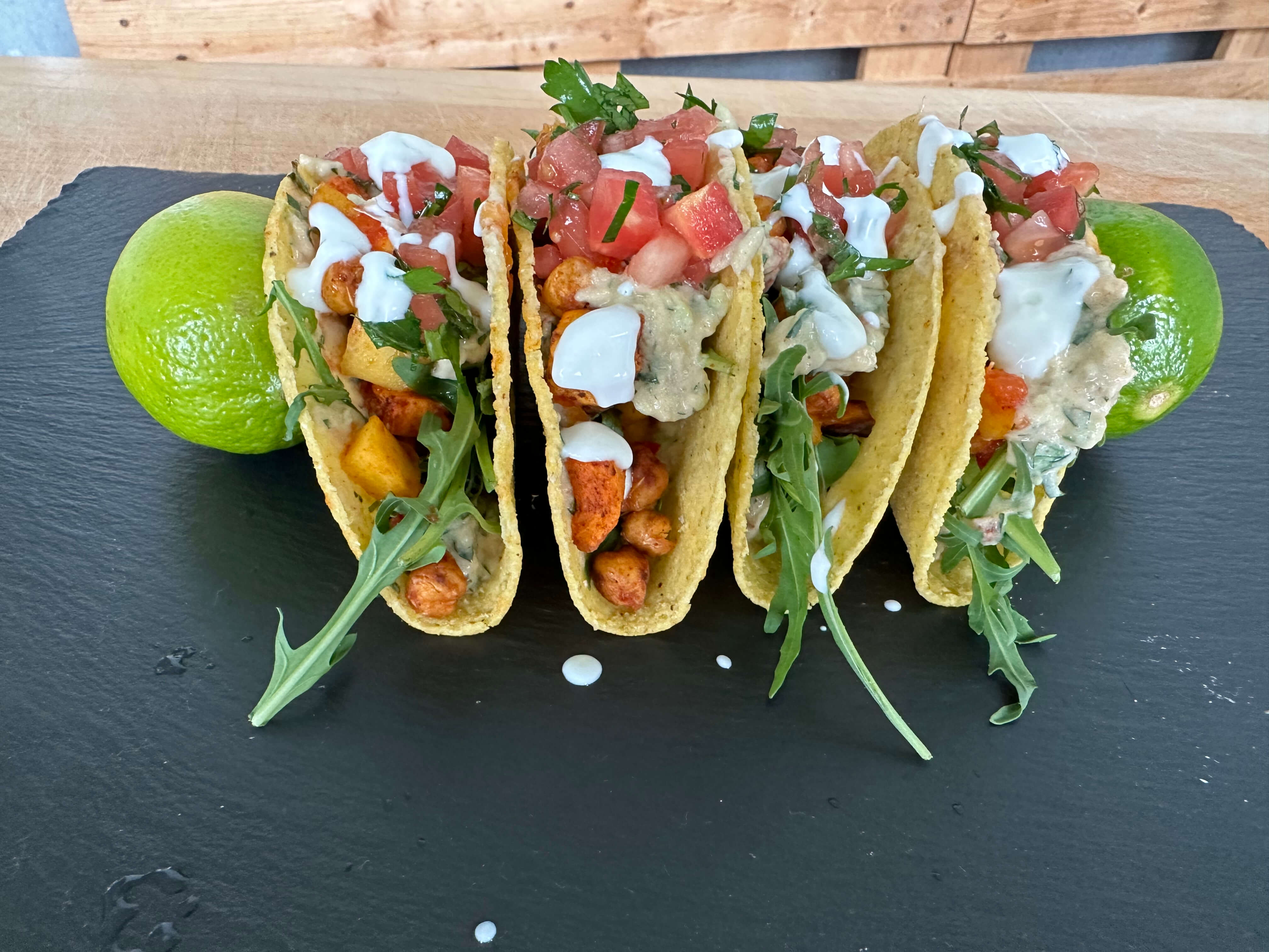 Low Carb High Protein Mango Chickpea Tacos