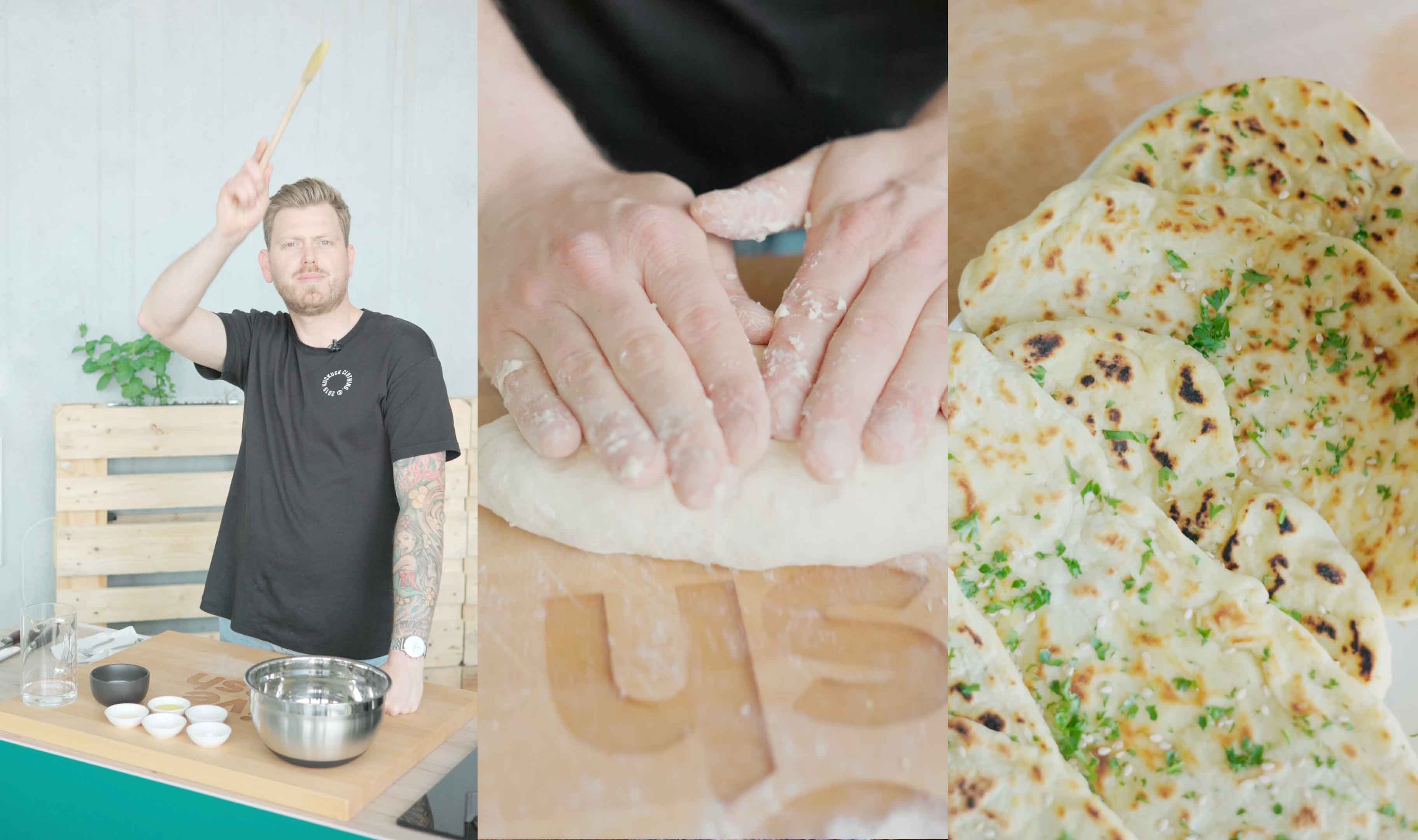 Veganes Naan Brot