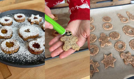 Nussige Haferplätzchen mit Marmelade